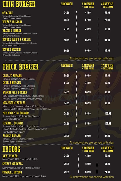 Cowbell menu